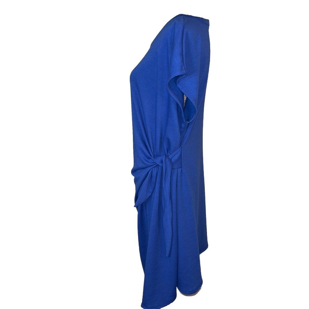 See You Monday Royal Blue Side-Tie Midi Dress - Picture 3 of 6